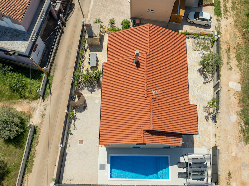 Aerial view of house